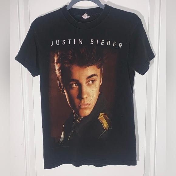 Justin Bieber Believe Tour 2012/2013 Concert Black T-Shirt Sz Small - Picture 1 of 5